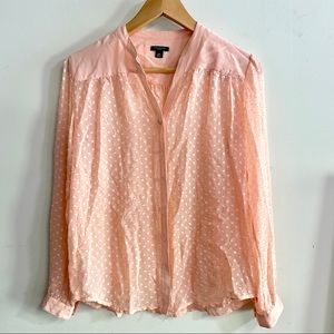Ann Taylor Chiffon Button Up